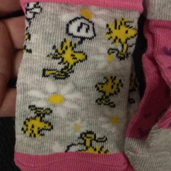 Peanuts socks baby girl pink and grey. Size 3-12M by lupilu. Set of (3). - Picture 6 of 12